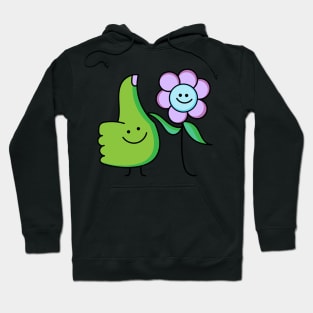 Flower with green thumb couple Hoodie